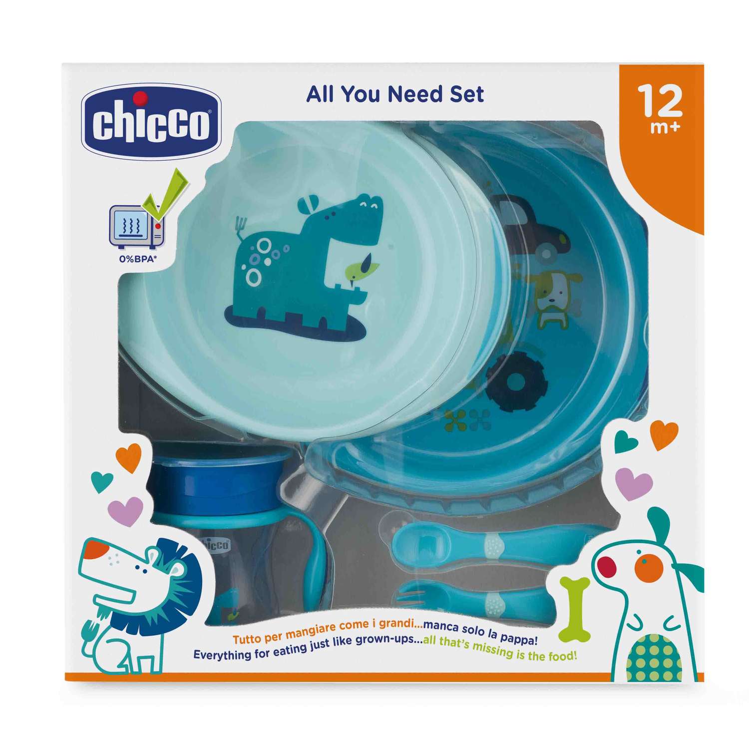 Набор посуды Chicco 5предметов с 12месяцев Голубой - фото 2