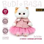 Мягкая игрушка BUDI BASA Ли-Ли BABY в платье с вязаным цветочком 20 см LB-013