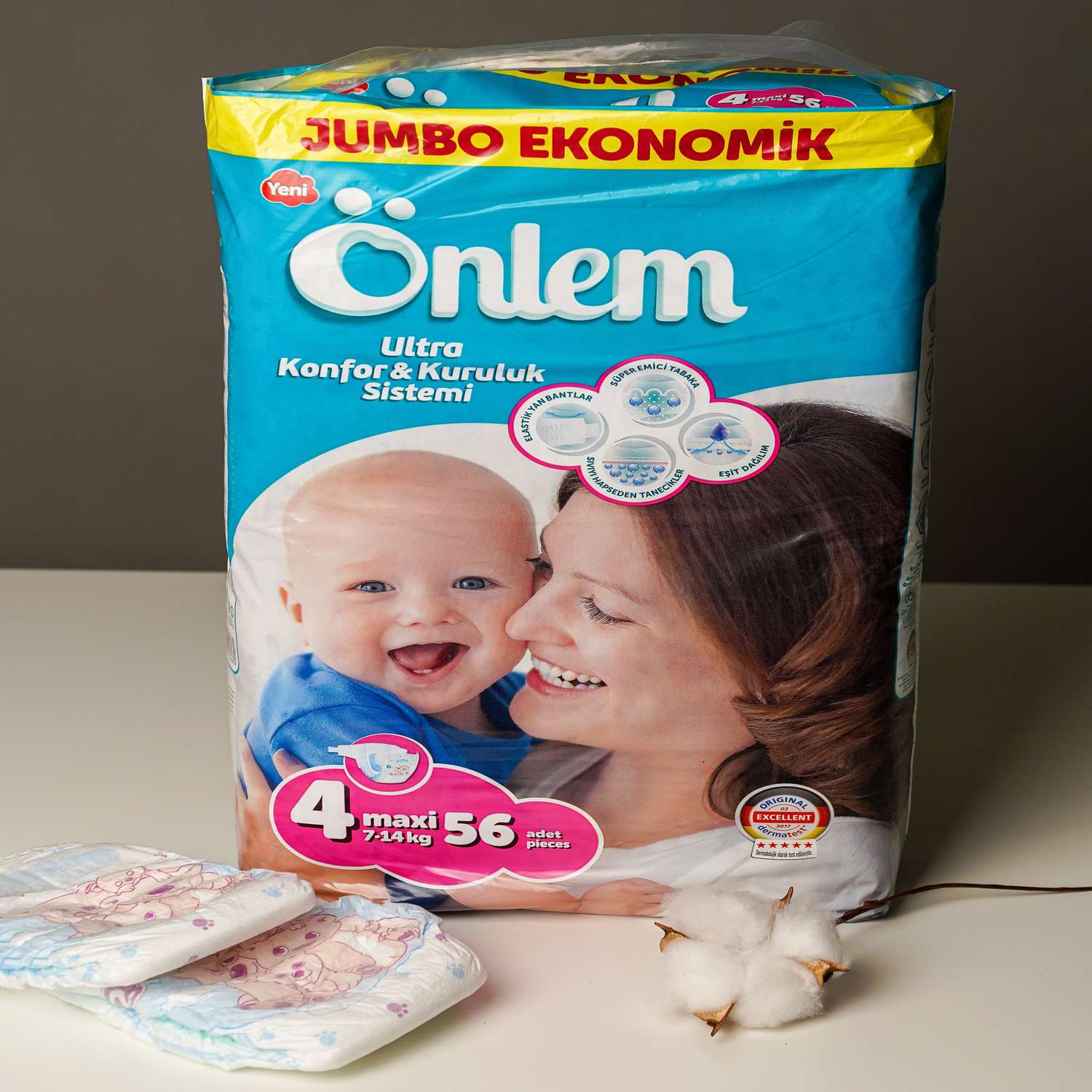 Подгузники Onlem Ultra Comfort Dry System для детей 4 7-14 кг 56 шт - фото 4