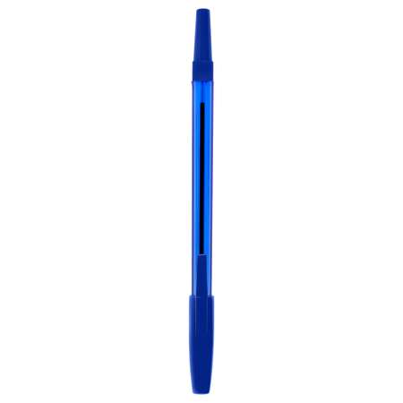 Ручка шариковая СТАММ 049 синяя 0.7 мм тонированный корпус