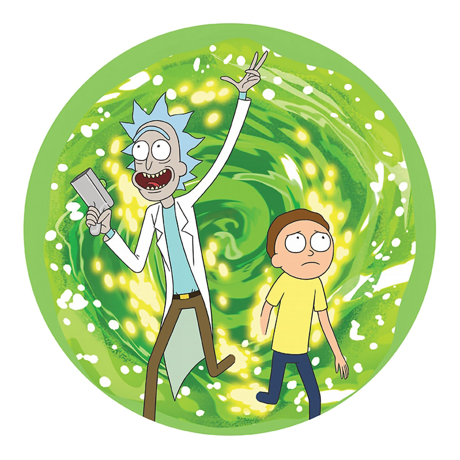 Коврик для мыши ABYStyle Rick And Morty Flexible Mousepad Portail диаметр 21.5 см - фото 1