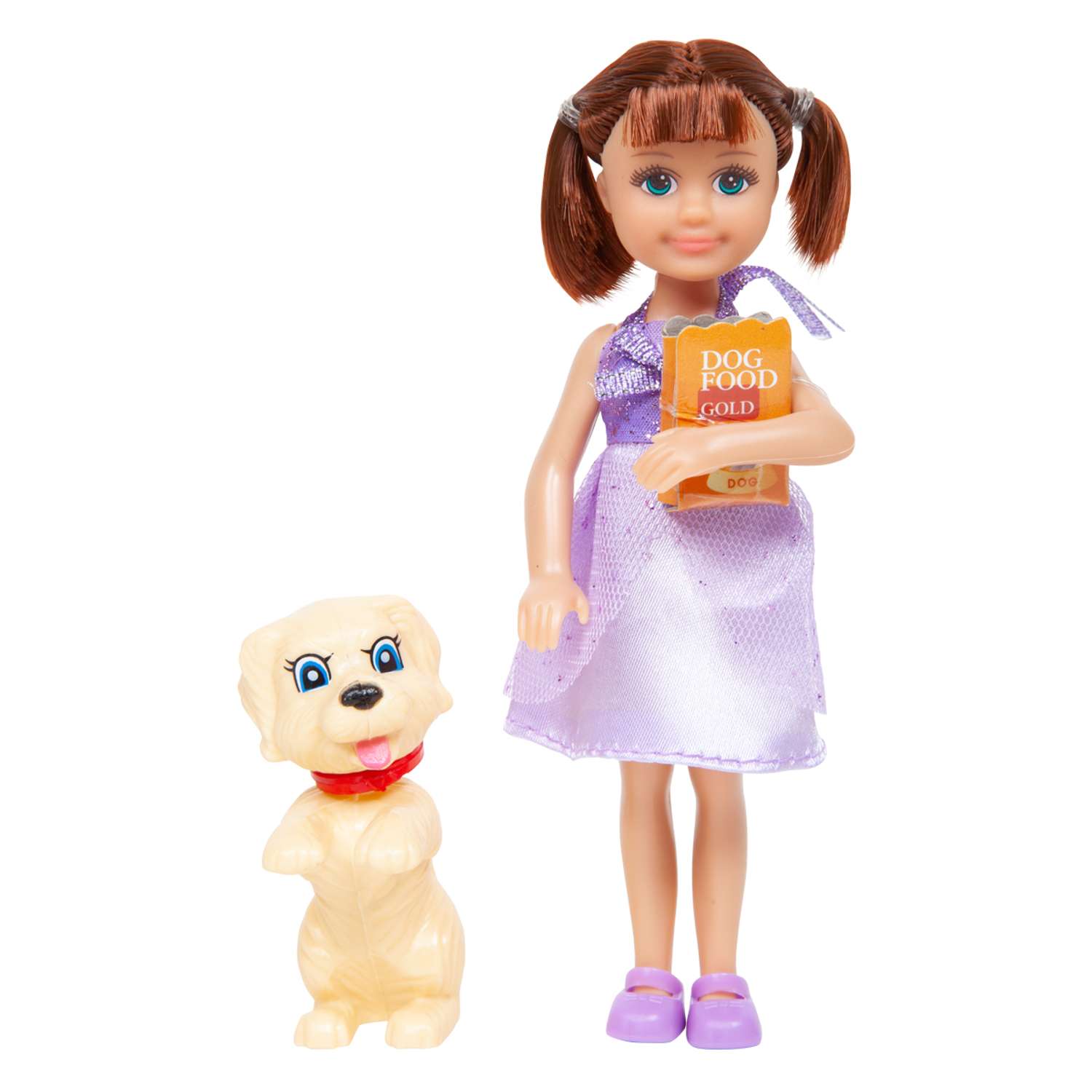 Кукла Defa Lucy Любимый питомец 14 см собака фиолетовый 8281 //фиолетовый - фото 1