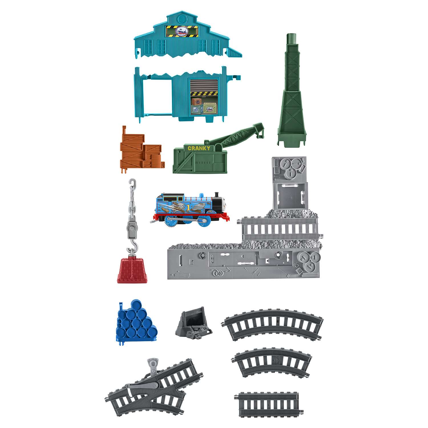Игровой набор Thomas & Friends с паровозиком Томасом и подъемным краном Крэнки DVF73 - фото 9
