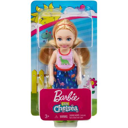 Кукла Barbie Челси Блондинка в топе с динозавром FXG82