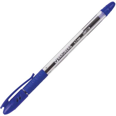 Ручка шариковая Brauberg Glassy комплект 12шт синяя масляная