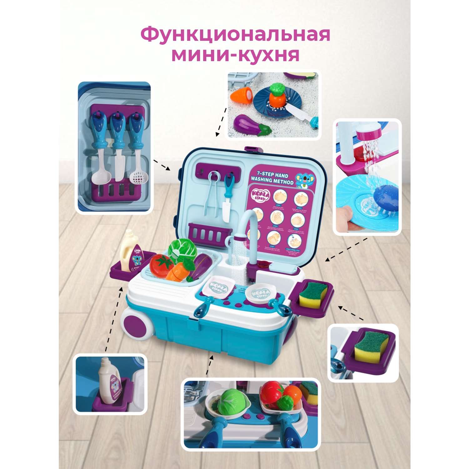 Игровой набор Позитив кухня детская в чемодане - фото 4