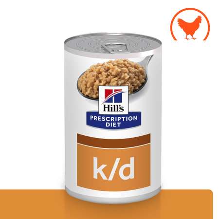 Корм для собак Hills 370г Prescription Diet k/d диетический при хронической болезни почек с курицей