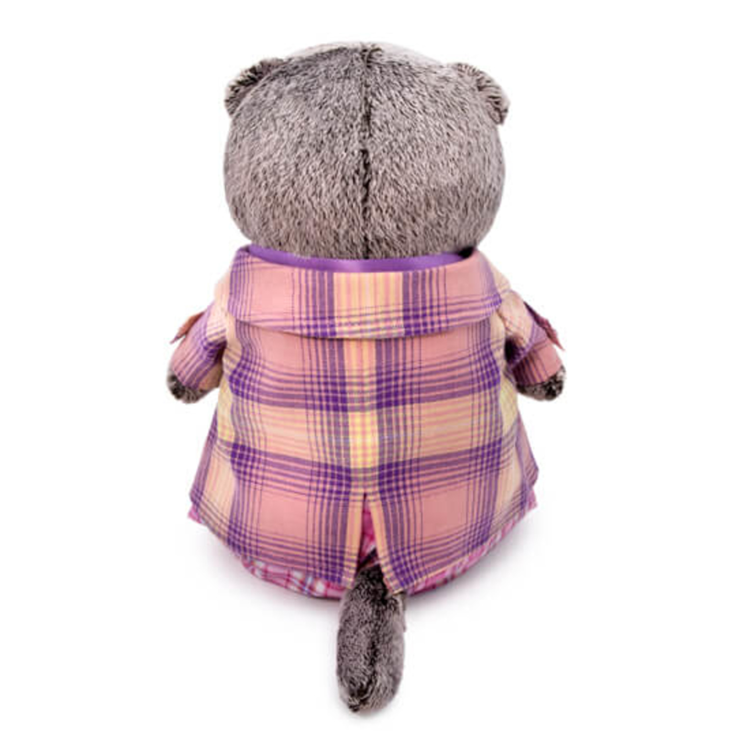 Мягкая игрушка BUDI BASA Кот Басик в пиджаке в сиреневую клетку 25 см BB012 - фото 4