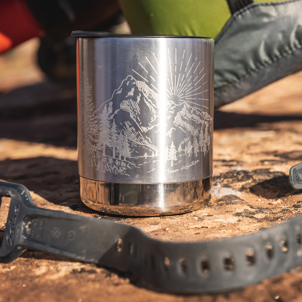 Термокружка Klean Kanteen Camp Mug 12oz Mountain Brushed Stainless 355 мл - фото 9