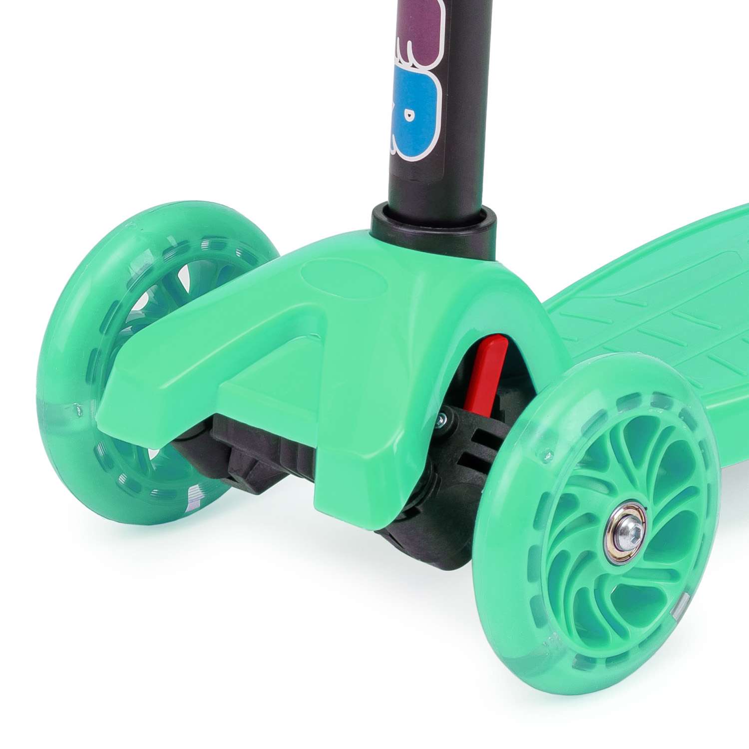Самокат BABY STYLE детский светящиеся колесы с тормозом до 25 кг мятный - фото 5