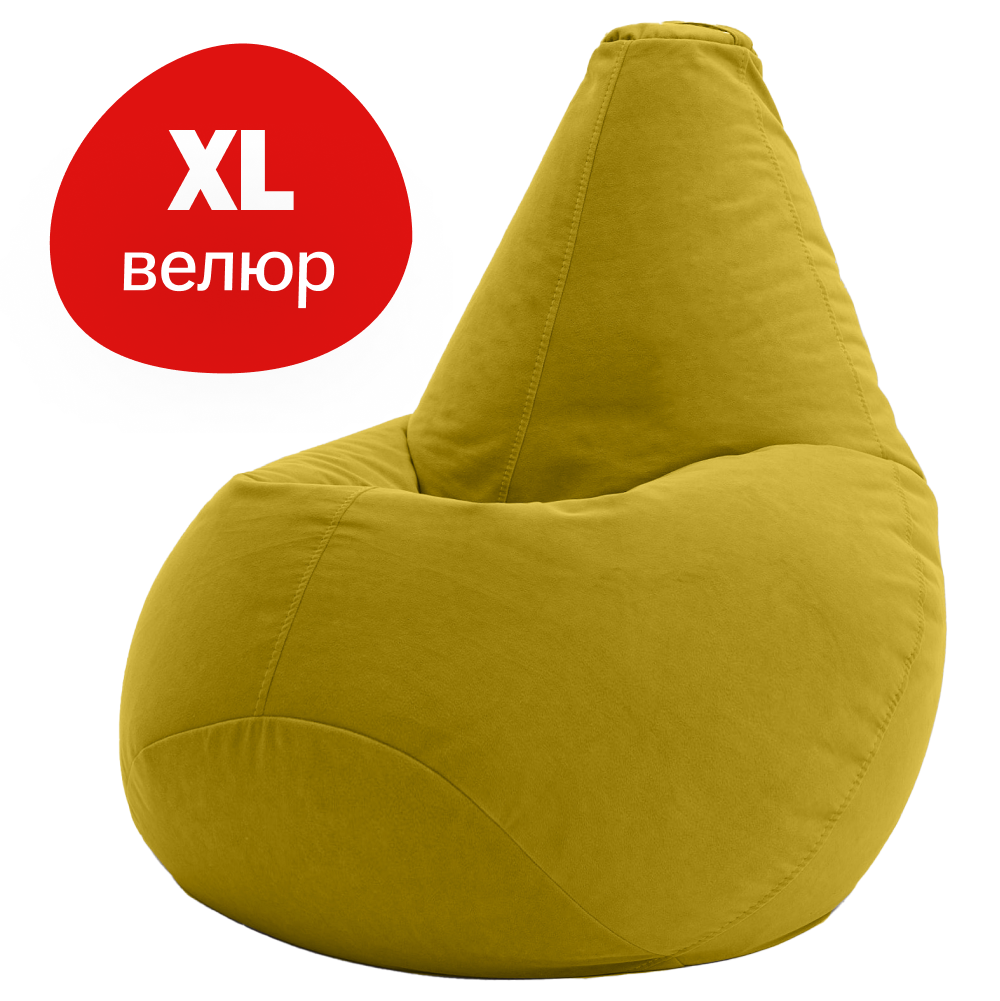 Кресло-мешок груша Bean Joy размер XL велюр - фото 1