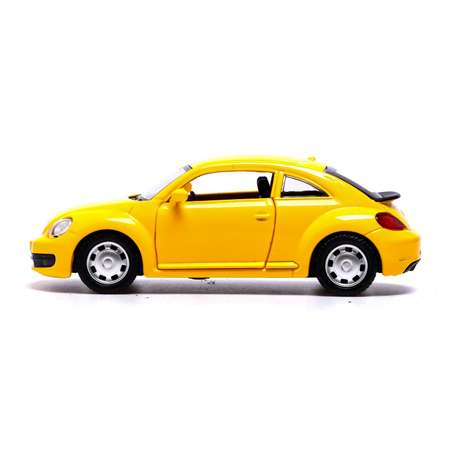 Машина Автоград металлическая VOLKSWAGEN THE BEETLE 1:38 инерция открываются двери цвет жёлтый