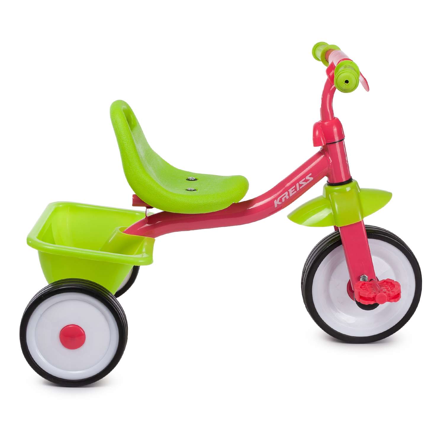 Велосипед трехколесный Kreiss розово-зеленый - фото 6