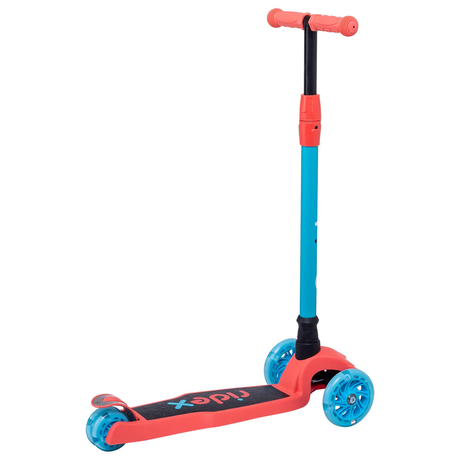 Самокат RIDEX трехколесный 3 wheels scooter Chip 120/80 light blue/coral - фото 2