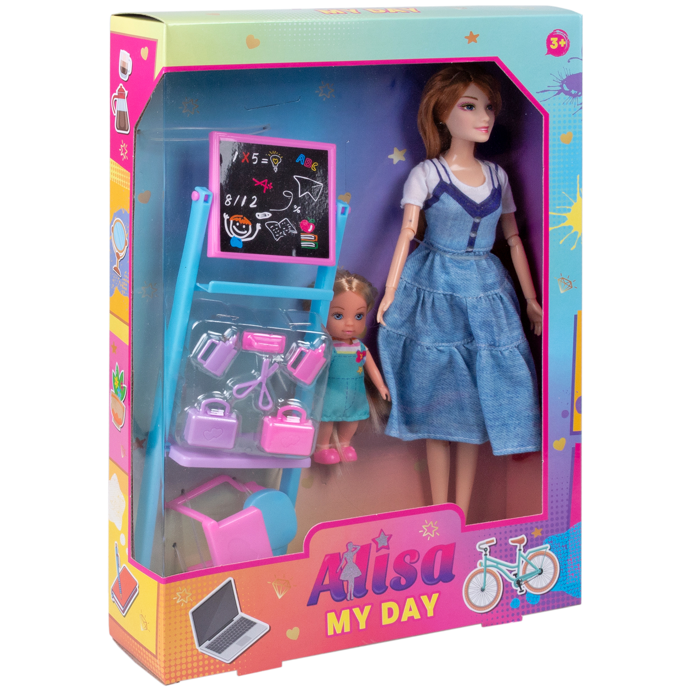 Игровой набор 1TOY Alisa Школа кукла с длинными волосами и маленькая школьница Т24516 - фото 16