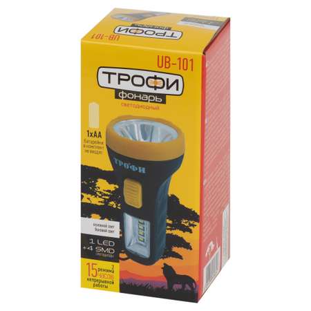 Фонарь Трофи UB-101 светодиодный универсальный 1Вт LED Б0054034