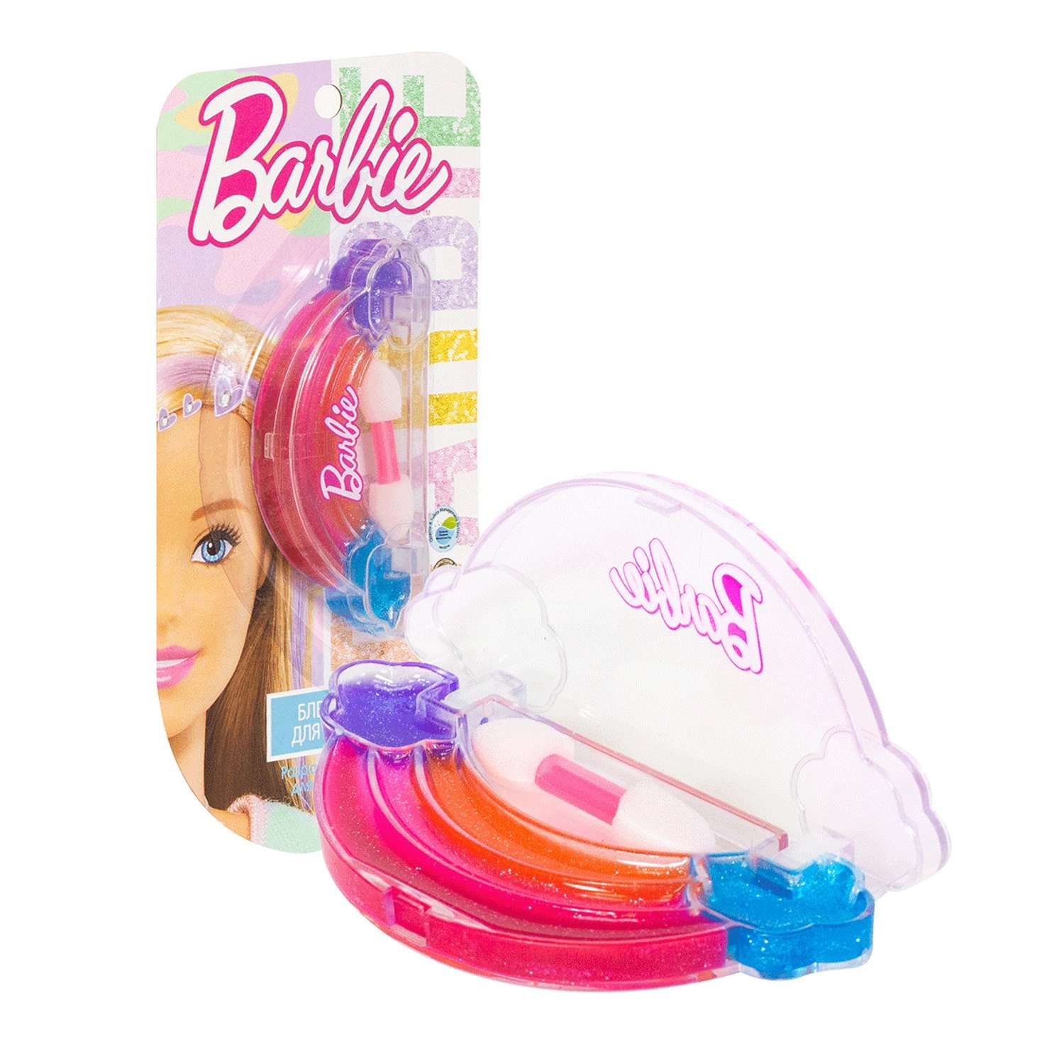 Блеск для губ Barbie Радуга Детская декоративная косметика для девочек - фото 1