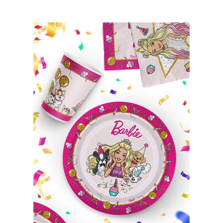 Набор одноразовой посуды PrioritY для праздника Barbie