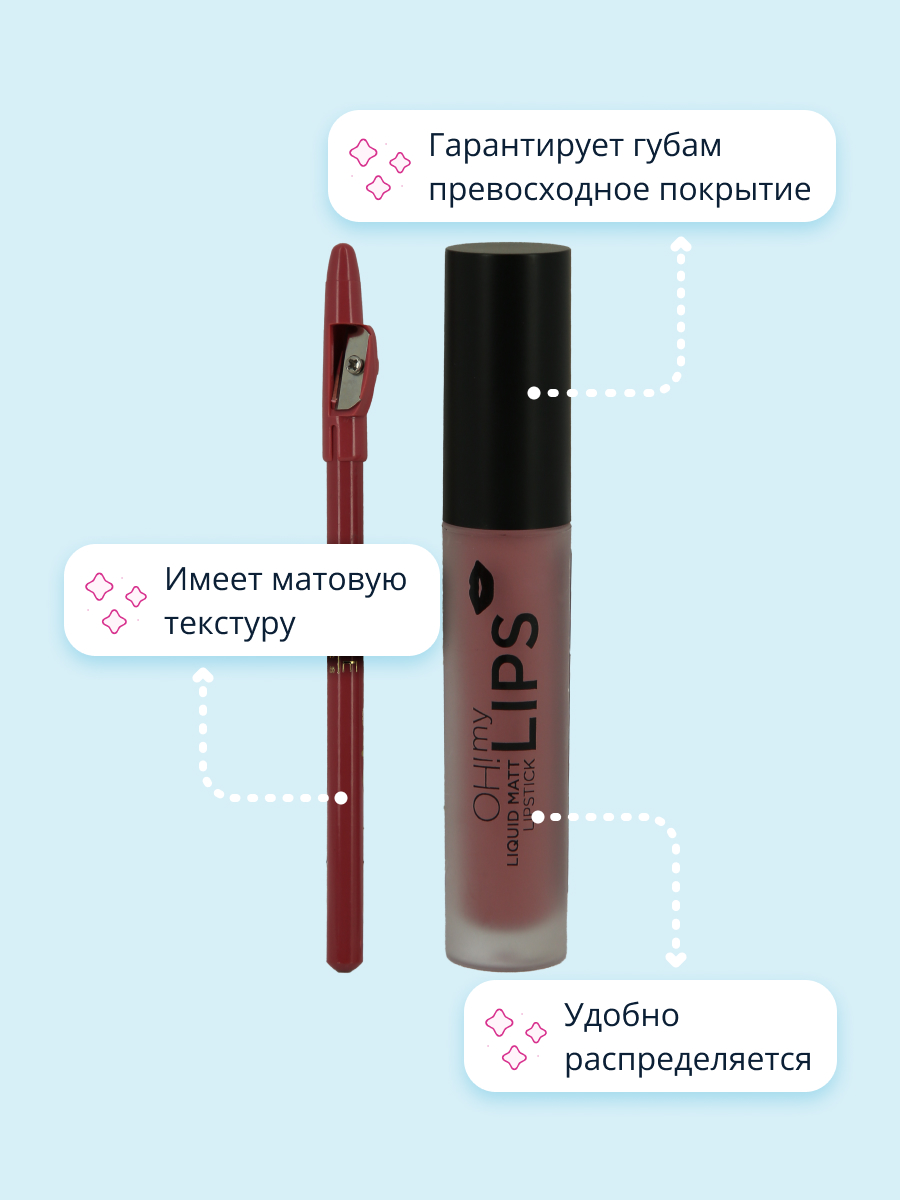 Набор для макияжа губ EVELINE Oh my lips тон 03 - фото 2