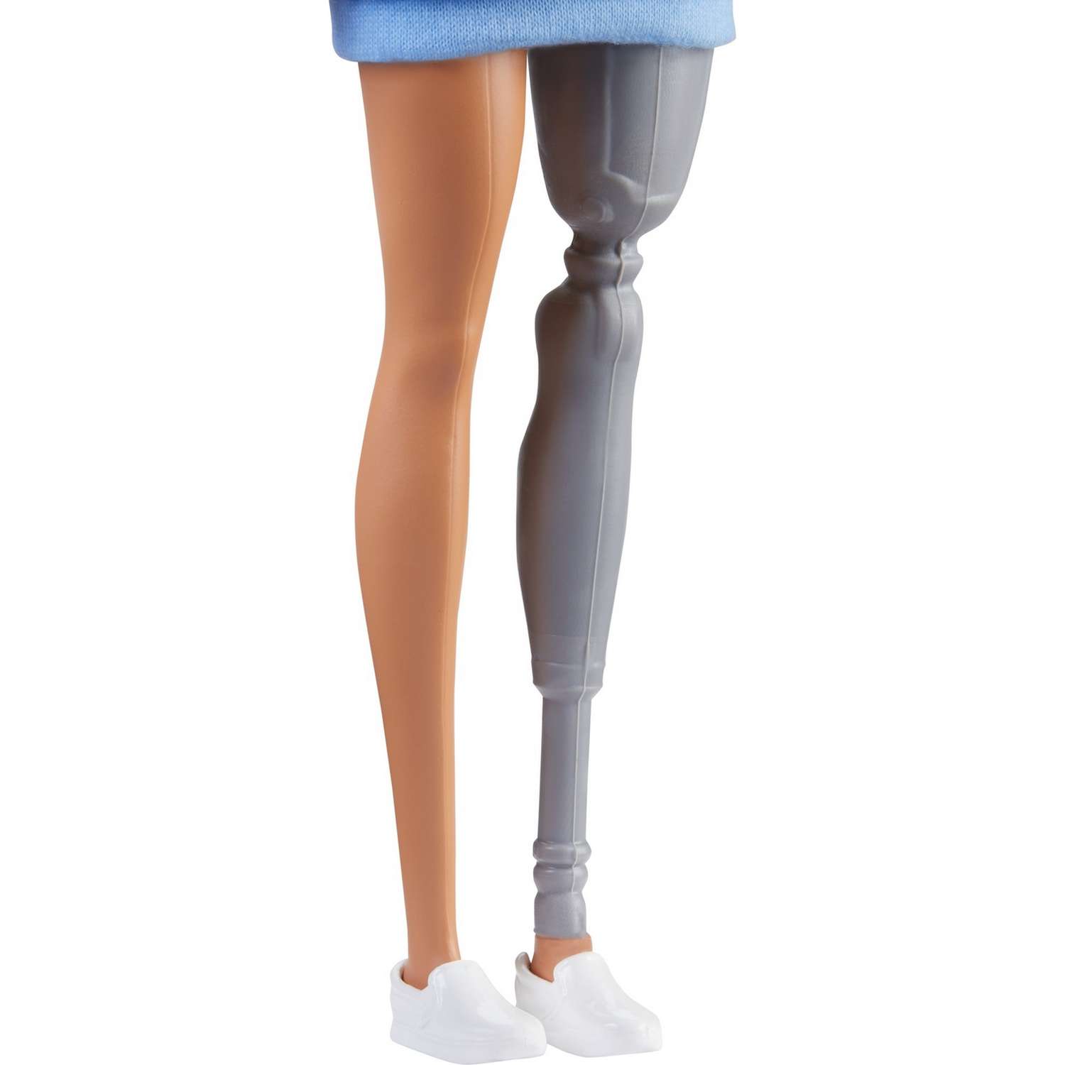 Кукла Barbie Игра с модой 121 Брюнетка с протезом в голубом платье FXL54 FBR37 - фото 8