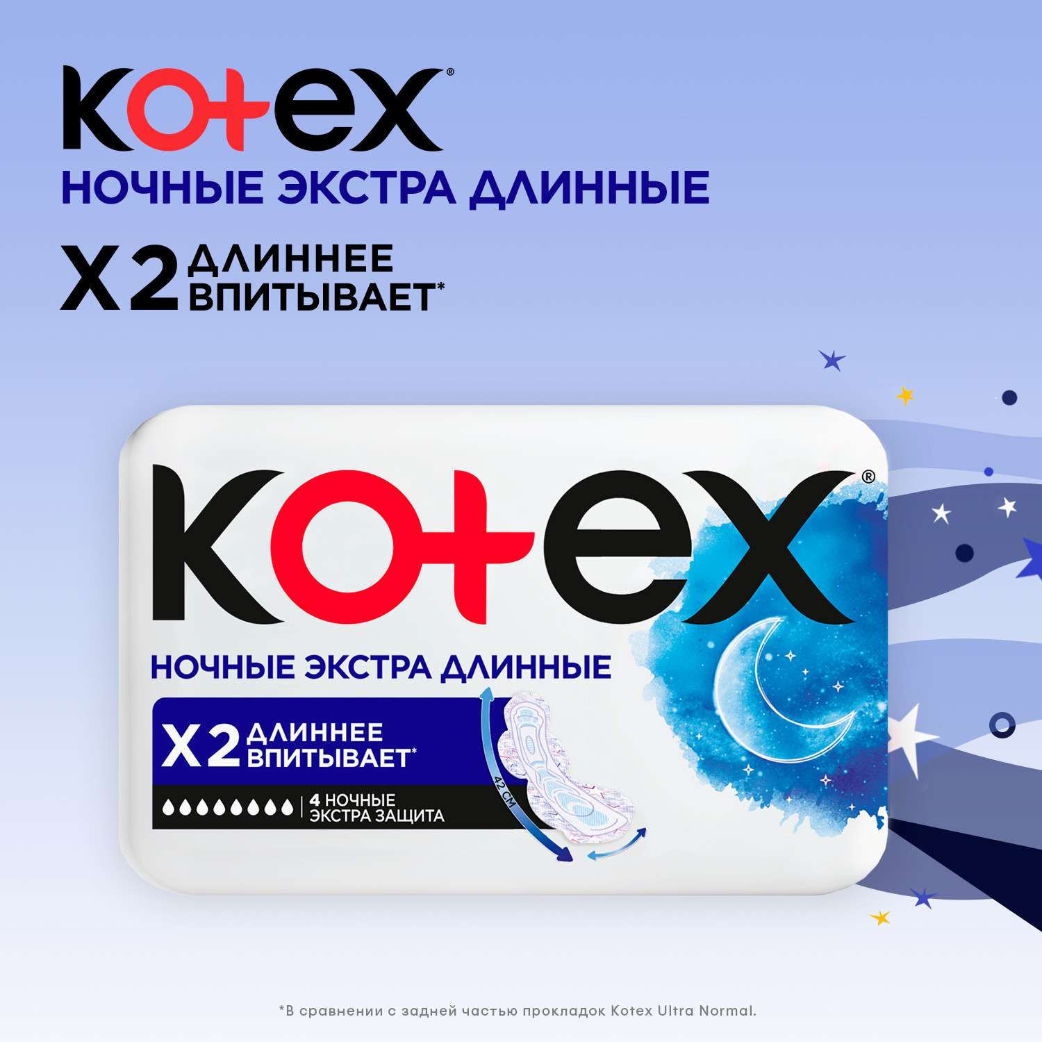 Прокладки гигиенические Kotex Ночные экстра длинные 4шт - фото 6