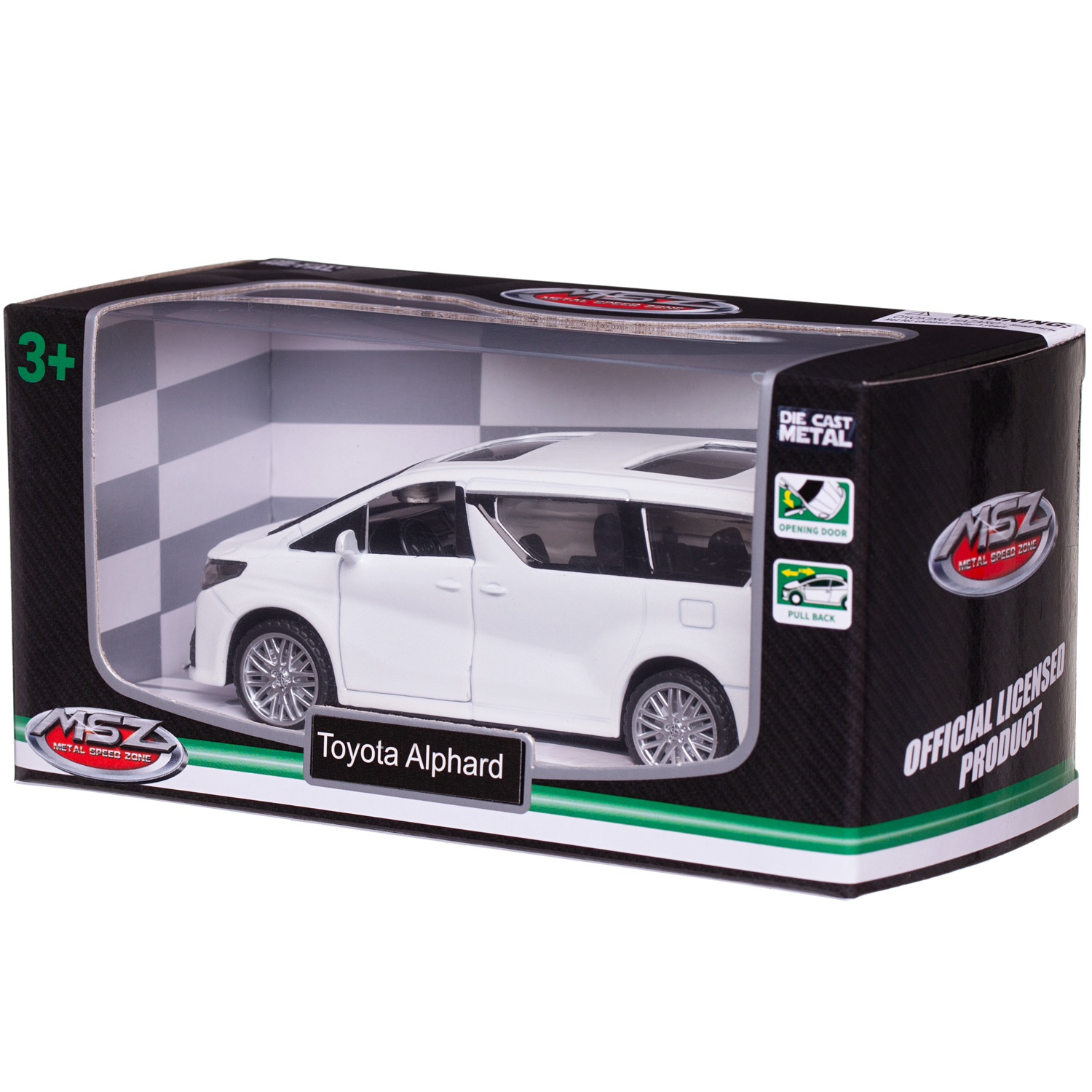 Автомобиль Abtoys Toyota MSZ 1:43 инерционный белый WE-15959W - фото 3