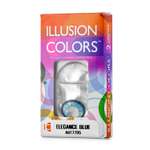 Контактные линзы ILLUSION colors elegance blue на 3 месяца -2.00/14/8.6 2 шт.