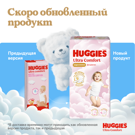 Подгузники Huggies Ultra Comfort для девочек 4 (8-14 кг) 80 шт.