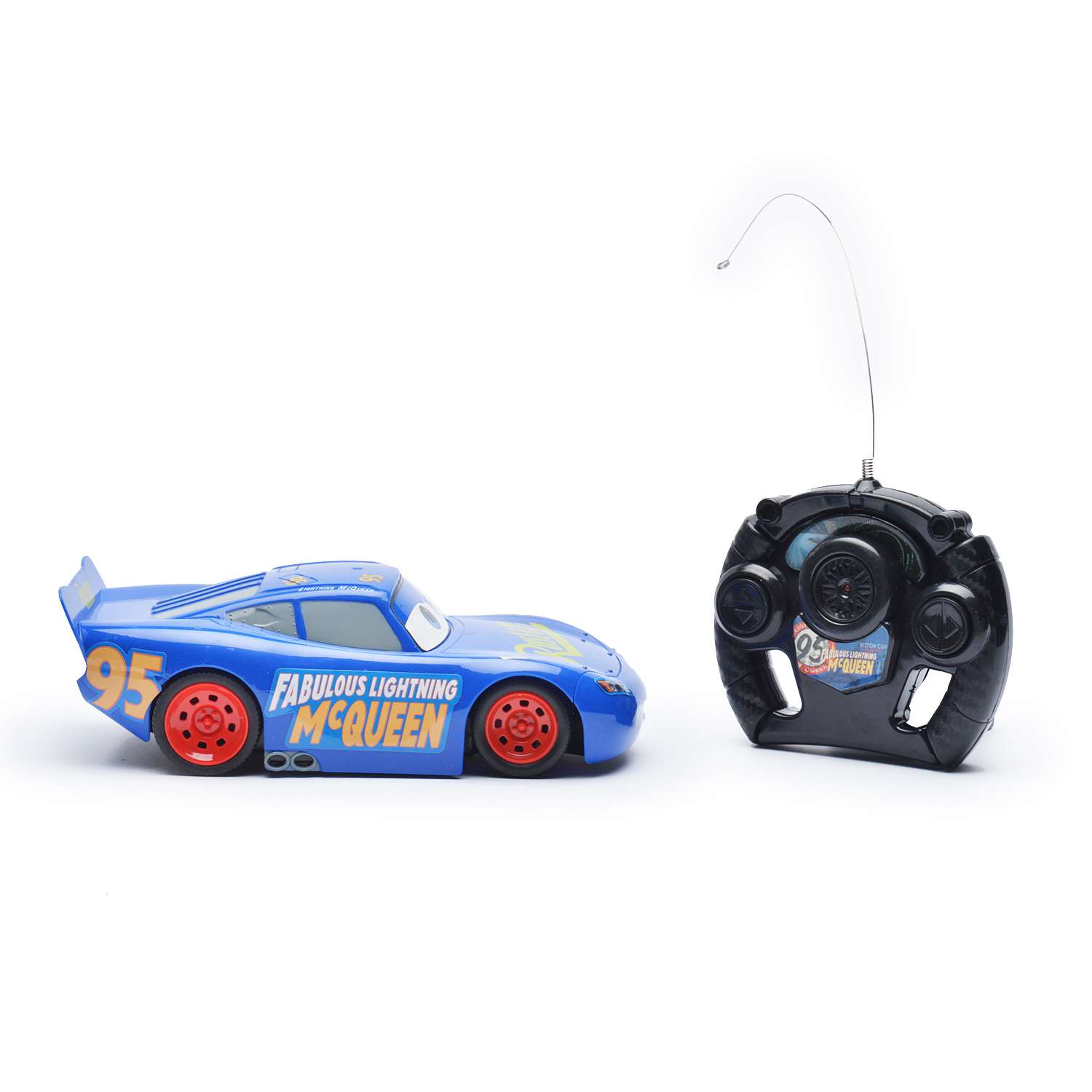 Автомобиль радиоуправляемый Cars Disney Маккуин 13см Синий - фото 1
