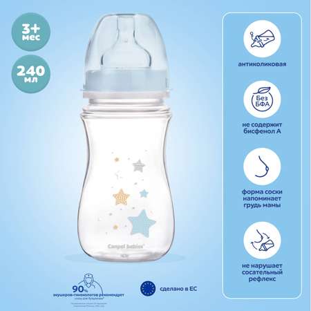 Бутылочка Canpol Babies Newborn baby 240мл Голубая 35/217_blu