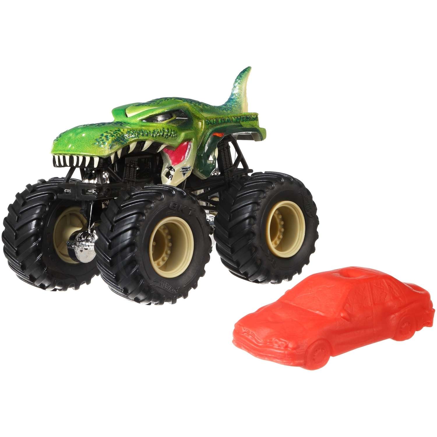 Машина Hot Wheels Monster Jam 1:64 Creatures Мега Рекс FLX28 21572 - фото 1