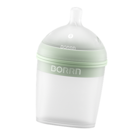 Бутылочка антиколиковая BORRN Baby Feeding Bottle 150 мл зелёная