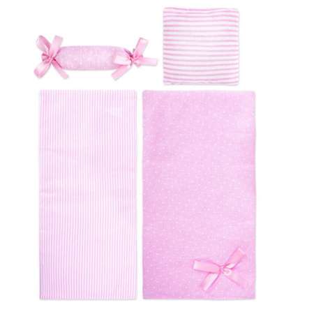 Комплект постельного белья ПК Лидер Розовое в горошек для Барби