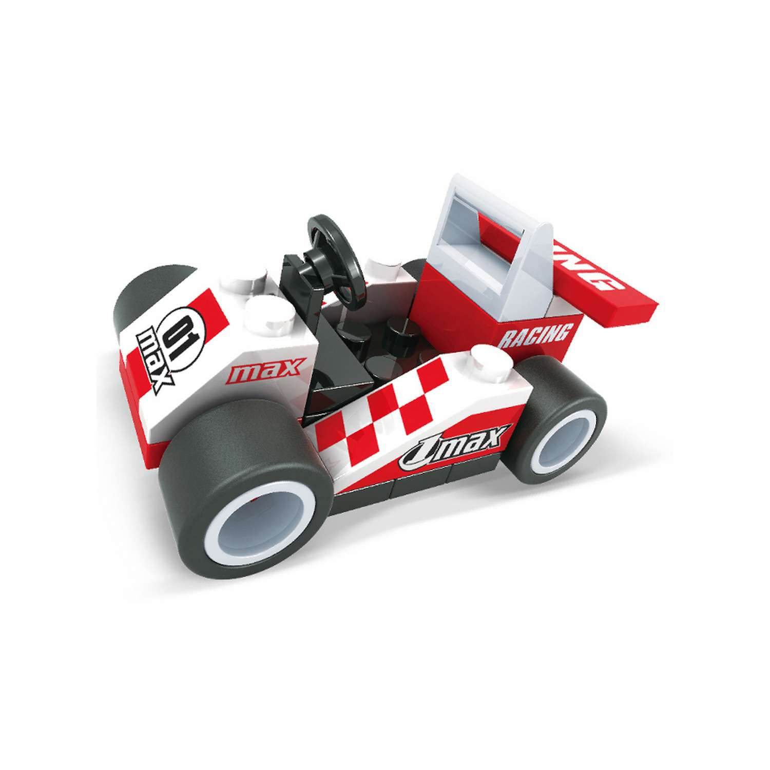 Конструктор AUSINI Формула чемпионов: Карт 01 max бело-красный 36 деталей - фото 2