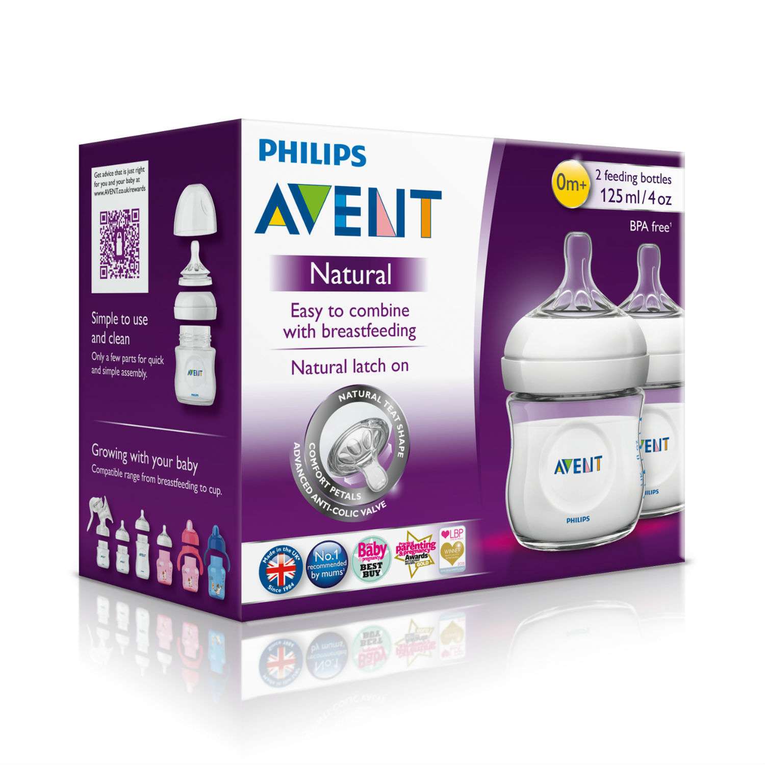 Бутылочка Philips Avent Natural 0 мес+ 125 мл 2 шт SCF690/27 - фото 6