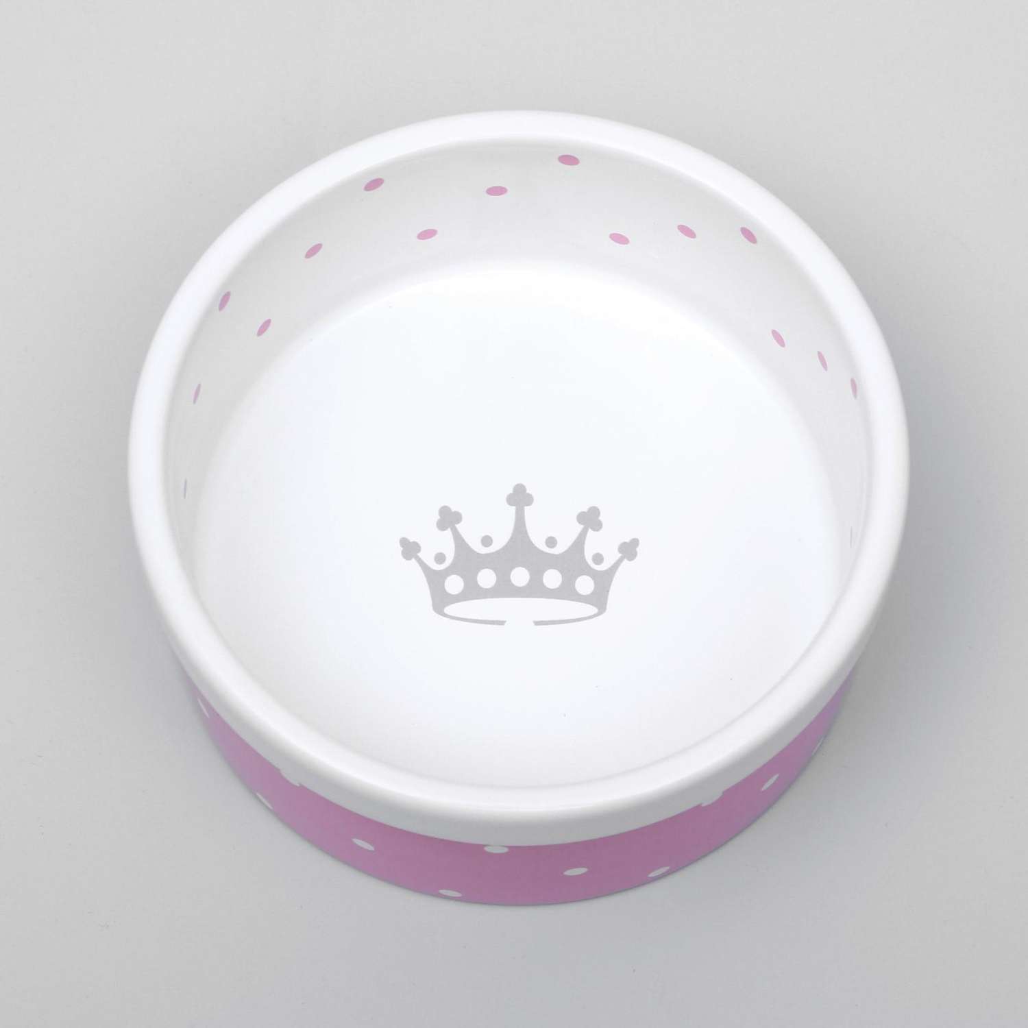 Миска Пижон керамическая Корона 400 мл розовая - фото 2