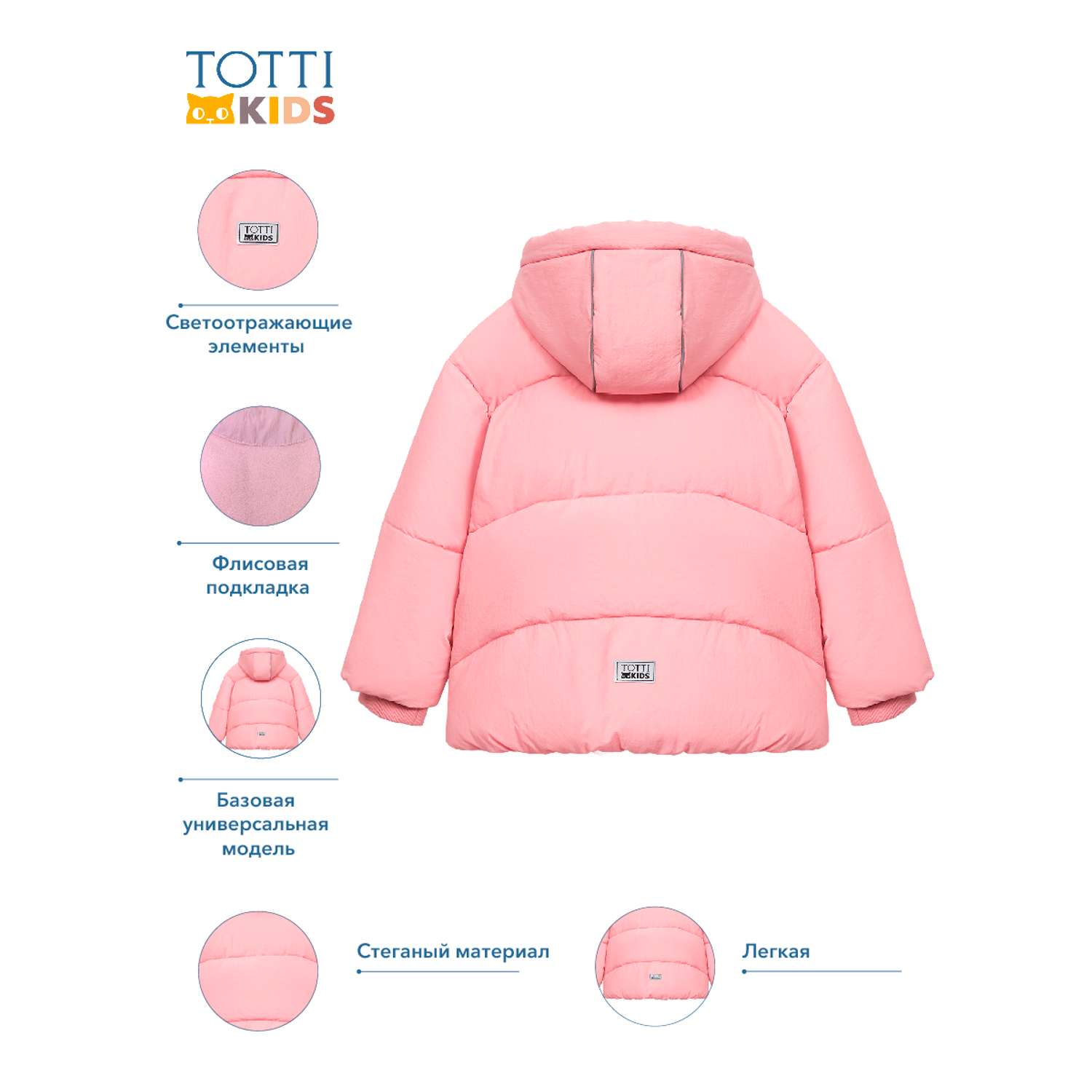 Куртка Totti Kids AW23TKG009/Куртка/Розовый - фото 4