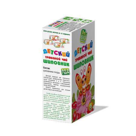 Чай детский Шиповник травяной BIO product С 6 месяцев повышает устойчивость к заболеваниям