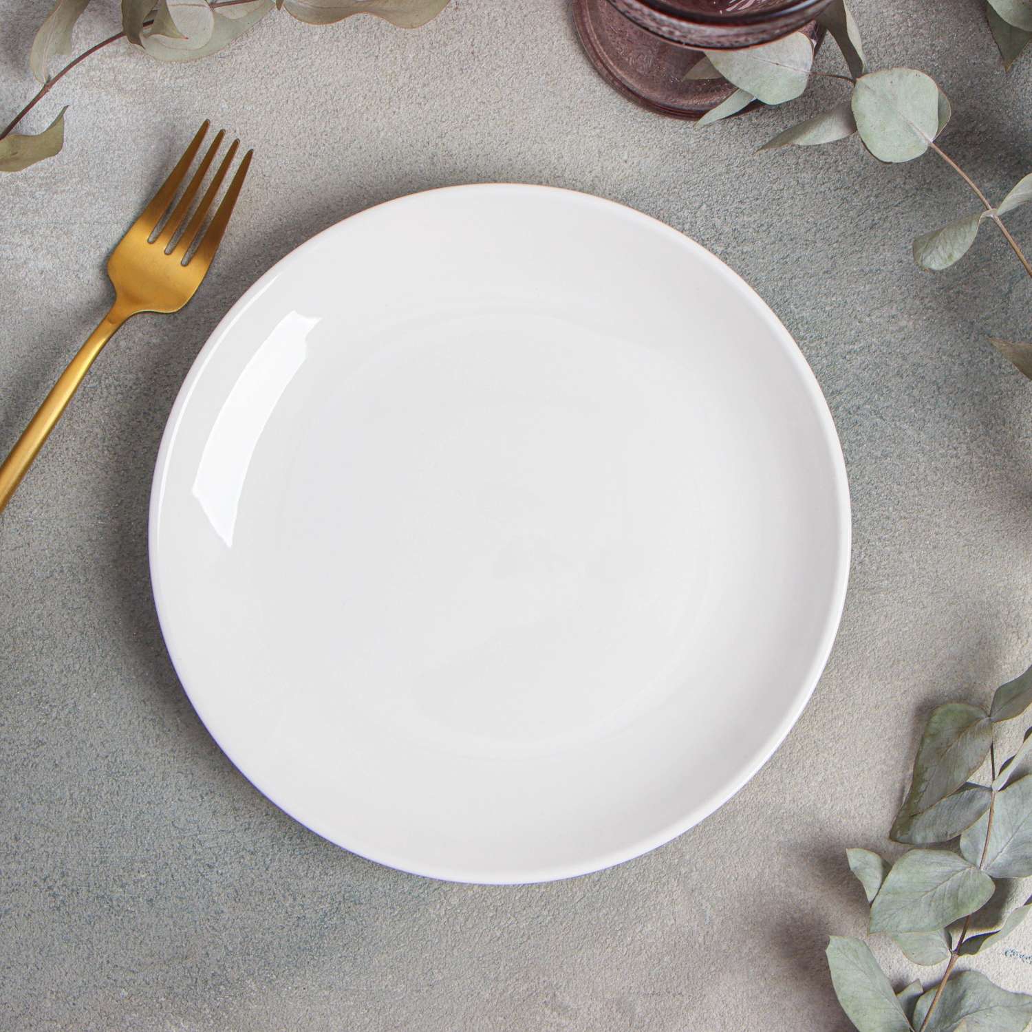 Тарелка MAGISTRO фарфоровая десертная «Бланш» d=20 5 см цвет белый - фото 1