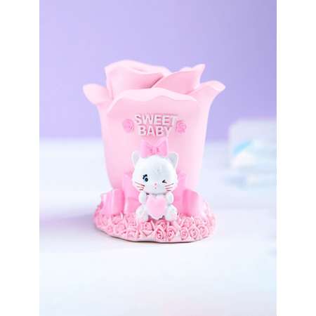 Подставка для канцелярии iLikeGift Milly Cat Rose pink