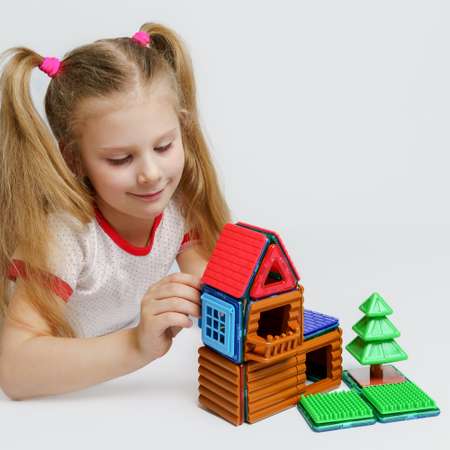 Конструктор Крибли Бу Магнитный пластиковый сборный/детская развивающая игрушка с крупными деталями от 3 лет