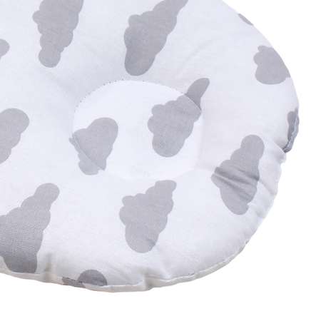 Подушка AmaroBaby анатомическая First Pillow Облака серый