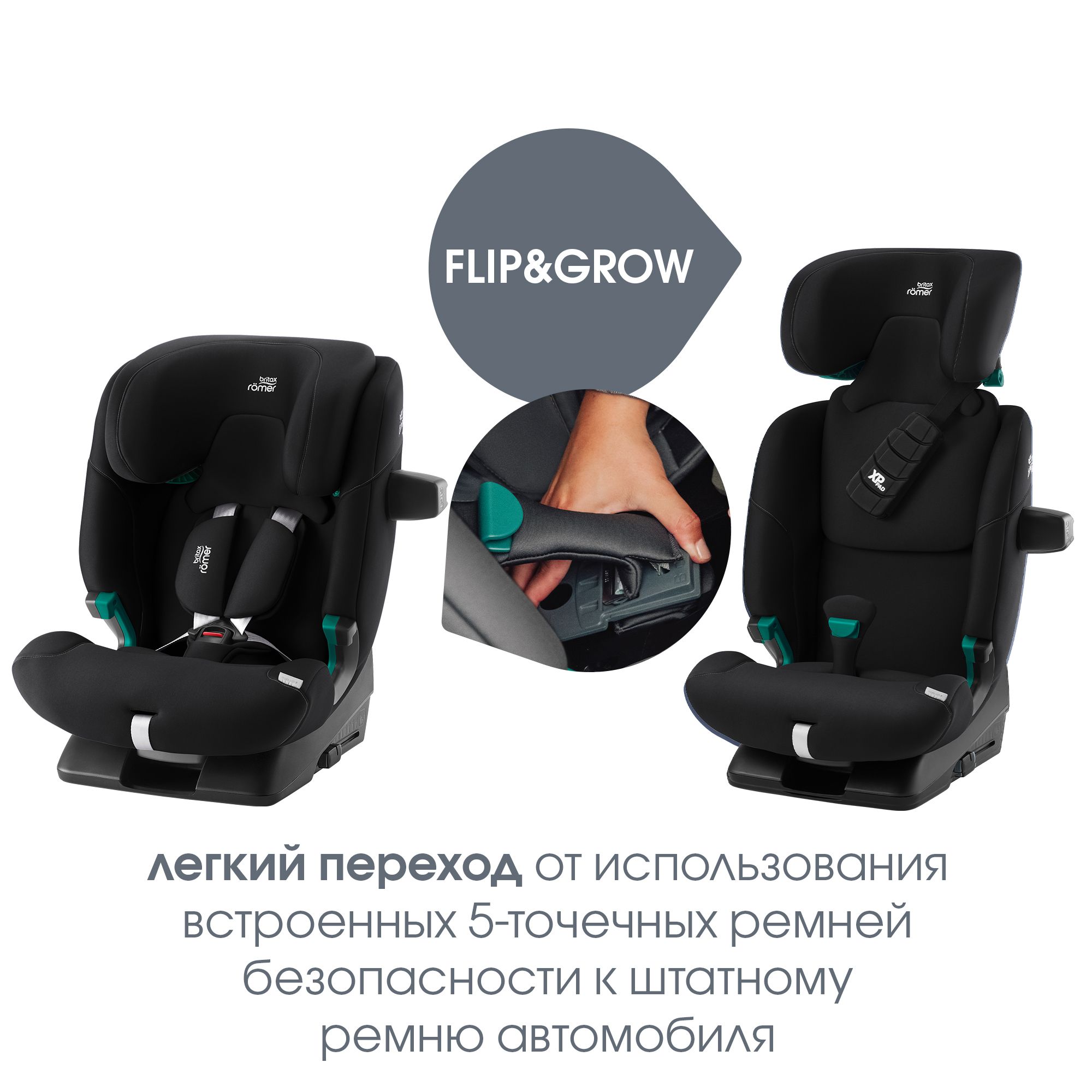 Детское автокресло Britax Roemer Advansafix Pro Space Black с 15 месяцев до 12 лет рост 76 - 150 см - фото 11