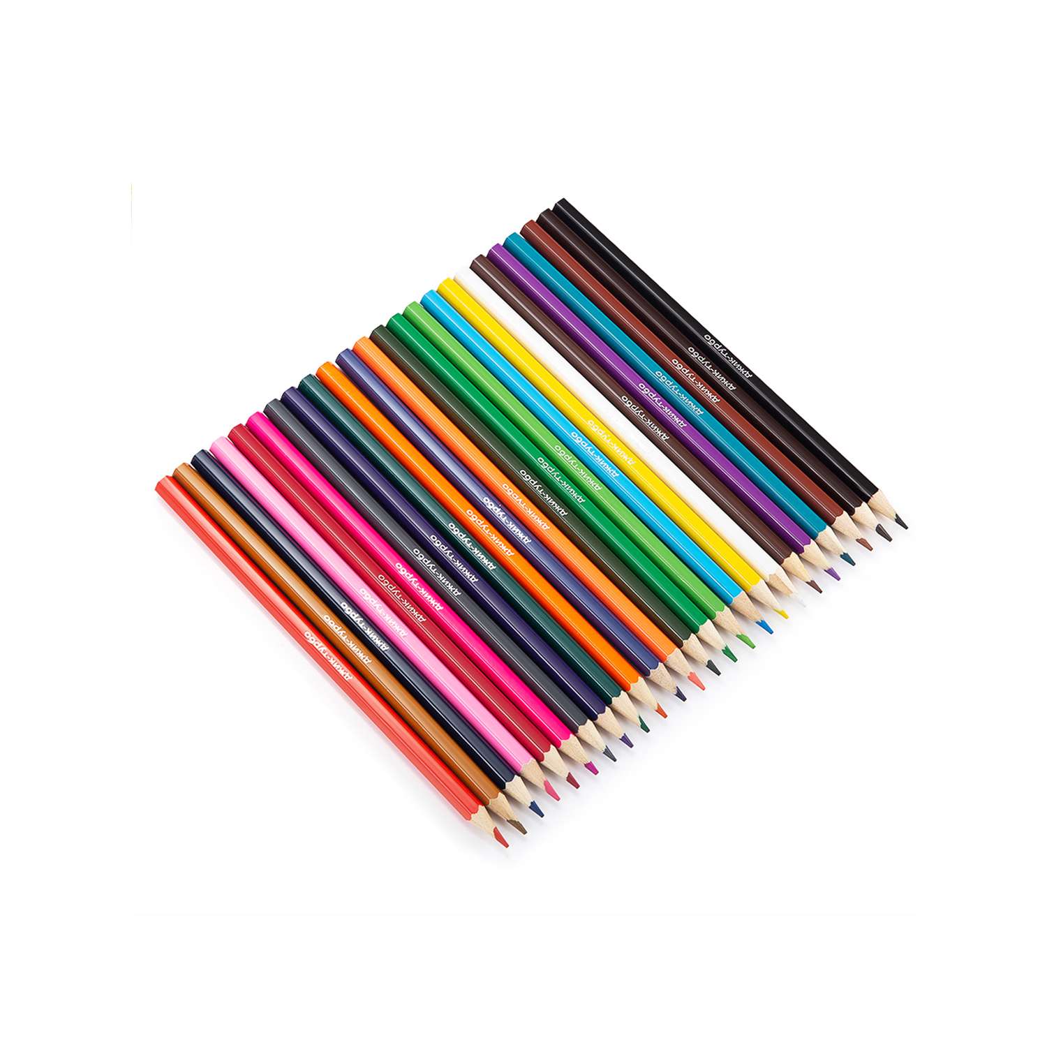 Акварельные цветные карандаши Джик-Турбо WP24 в наборе 24 шт. + кисточка - фото 4