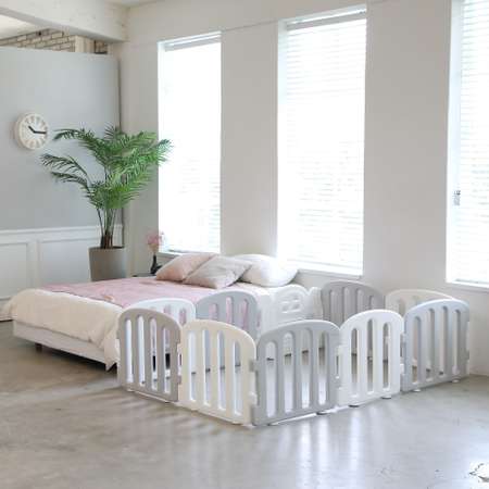 Детский манеж Ifam First Baby Room белый - серый