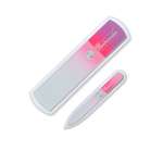 Набор маникюрный BOHEMIA Czech Glass Nail Files пилка 90мм для ногтей и пилка-терка для ног 135мм фиолетово-розовый