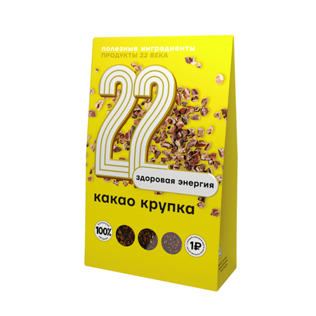 Какао крупка Продукты 22 века натуральная 150 г