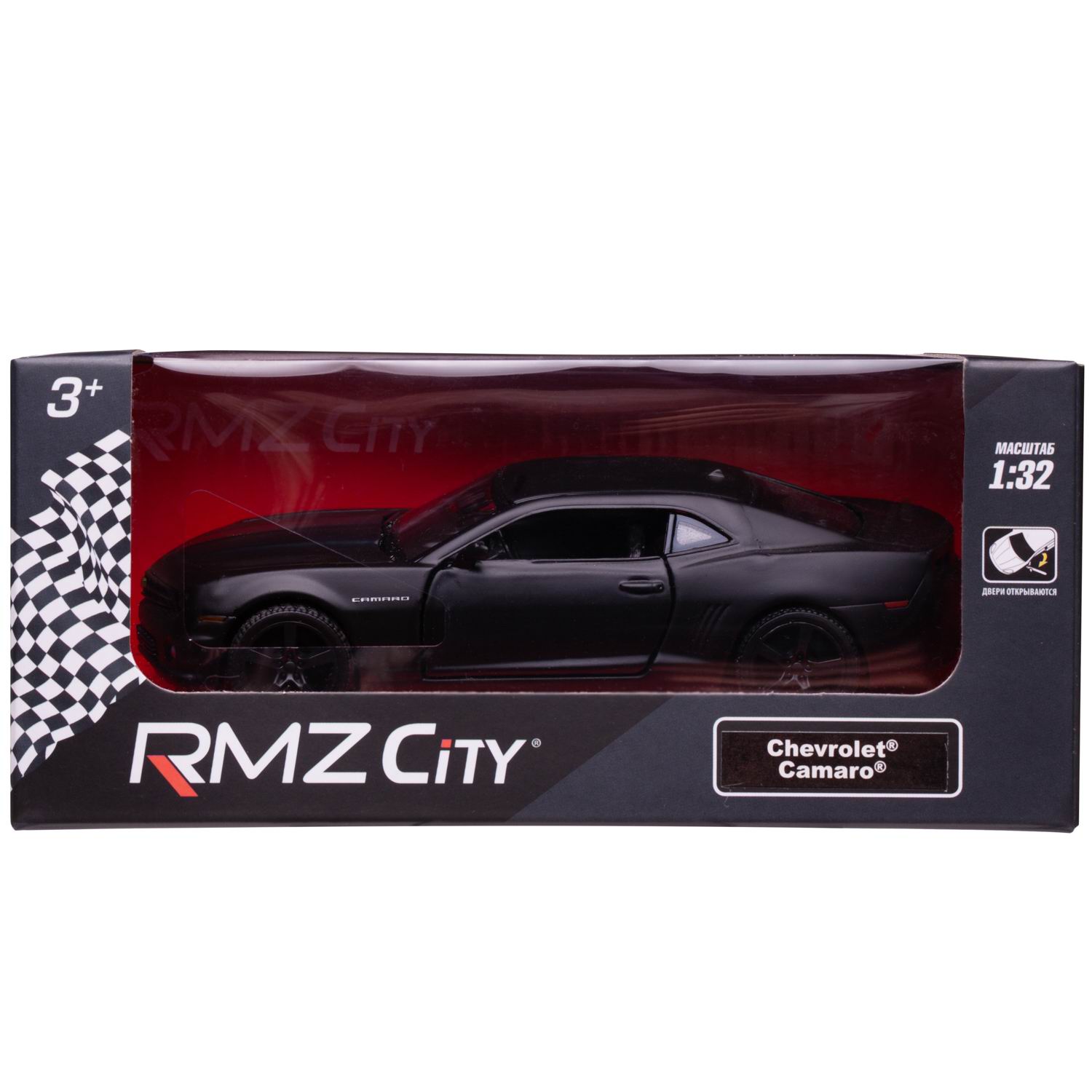 Металлическая инерционная машина RMZ City - Chevrolet Camaro, 1:32, серый матовый