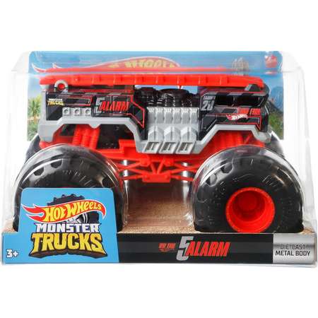 Машинка Hot Wheels Monster Trucks большой Пожарная тревога GWL03