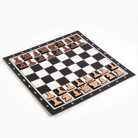 Демонстрационные шахматы Sima-Land 40 х 40 см «Время игры» на магнитной доске 32 шт чёрные